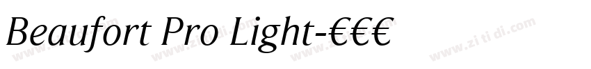 Beaufort Pro Light字体转换